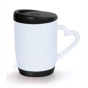 Mug with Silicon Base and Lid Black